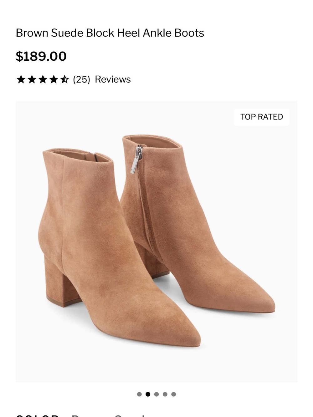 Marc Fisher Suede Ankle Booties in Cognac